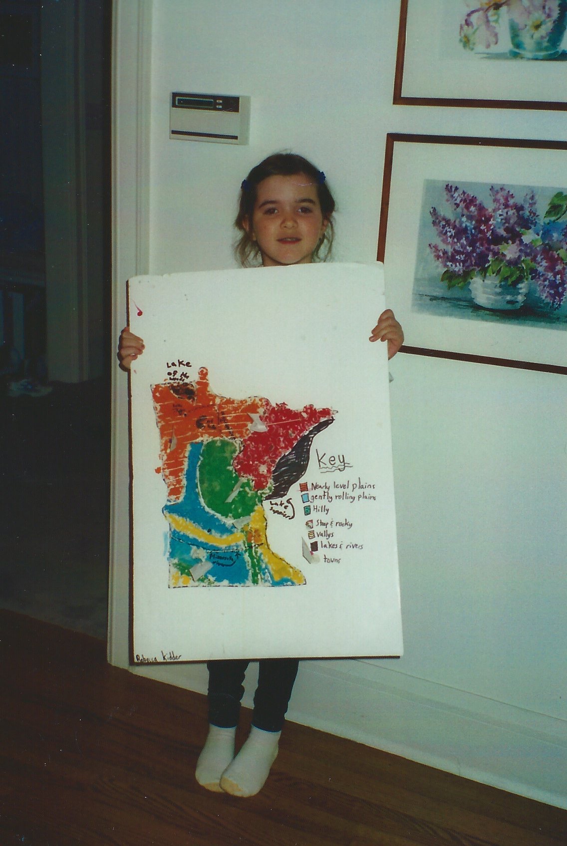 8-year-old Rebecca demonstrating her passion for Minnesota