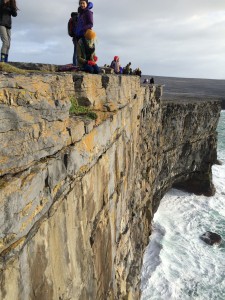 the cliffs of Inishmore at the Dún Aonghasa ruins, Aran Islands, Ireland