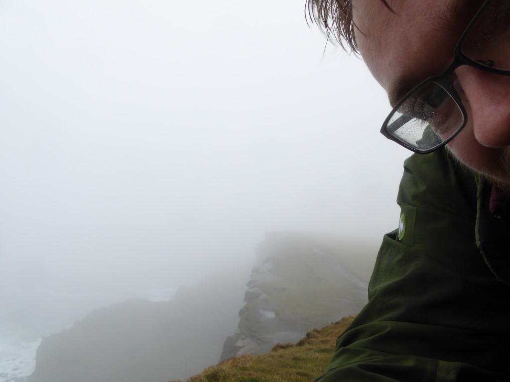 Crazy weather on the Cliffs of Moher