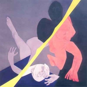 Tyeb Mehta Diagonal Series Oil on canvas 68.9" x 68.9" 1973