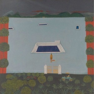 Bhupen Khakar Hamam-khana Oil on board 49 x 49 inches 1968