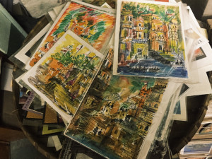 Postcards made by my host mom on sale