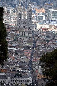 Quito from the statue of the Virgin